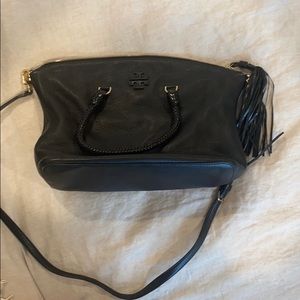 Black Tory Burch mcgraw slouchy satchel